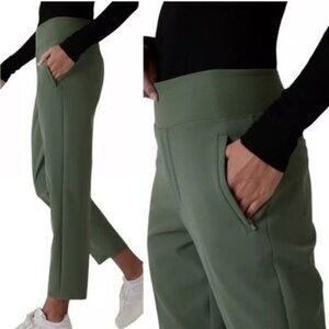 Athleta Powervita Endless High Rise Forest Green Ankle Pants size 4 B166